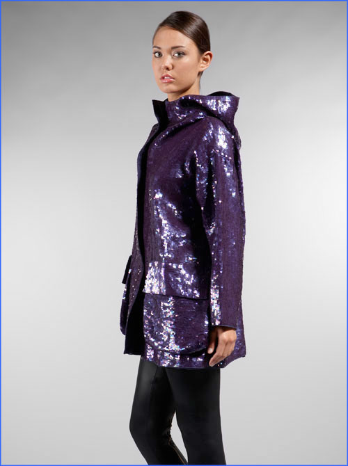 Sophie Hulme Sequin Poncho in Purple