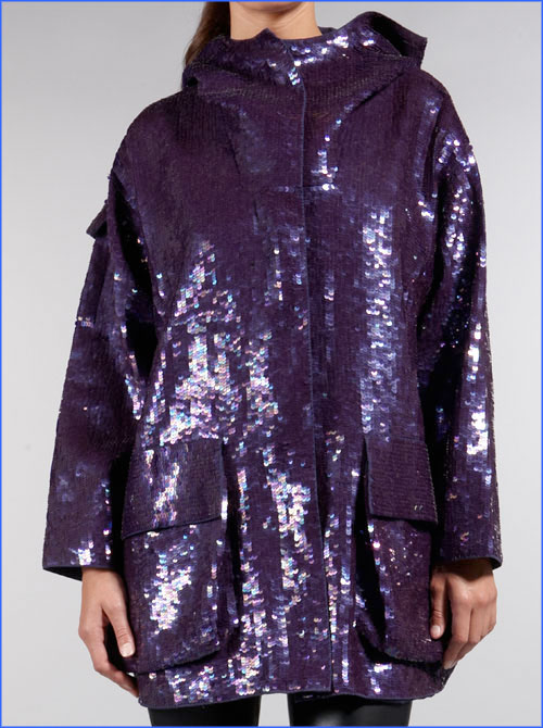 Sophie Hulme Sequin Poncho in Purple