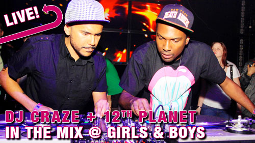DJ Craze & 12th Planet in the mix at the Slow Roast Records Launch party at Girls & Boys at Webster Hall on April 30, 2010