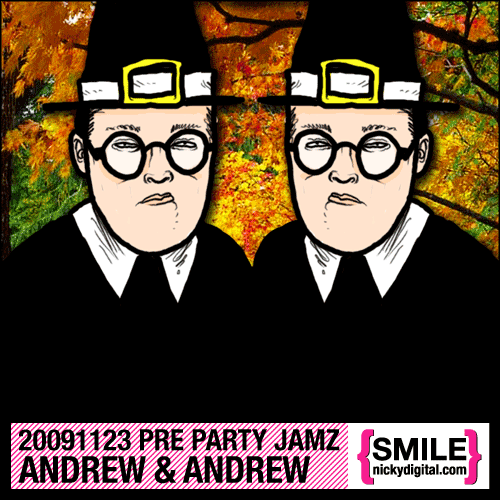 AndrewAndrew DJs Party Jamz Mix Tape - Illustration by Michael Shantz