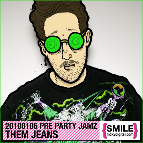 Them Jeans Pre Party Jamz Mix Tape - Illustration by Michael Shantz
