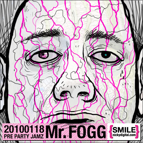 Mr. Fogg Pre Party Jamz Mix Tape - Illustration by Michael Shantz