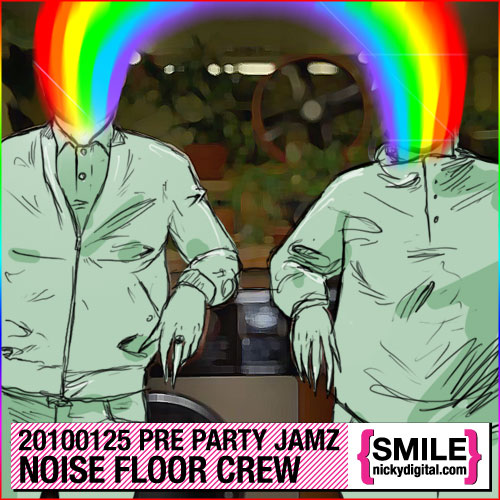 Noise Floor Crew Party Jamz Mix Tape - Illustration by Michael Shantz
