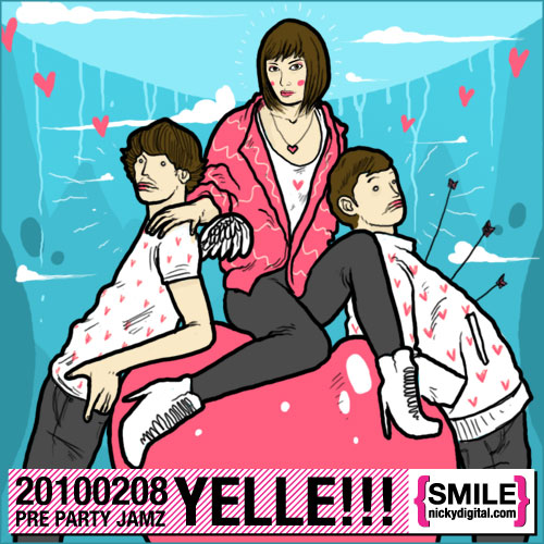 Yelle Valentines Day Pre Party Jamz Mix Tape - Illustration by Michael Shantz