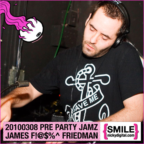 James F!@#$%^ Friedman Pre Party Jamz Mix Tape - Illustration by Michael Shantz