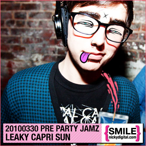 Leaky Capri Sun (aka Stephen Pandolfi) Pre Party Jamz Mix Tape - Illustration by Michael Shantz