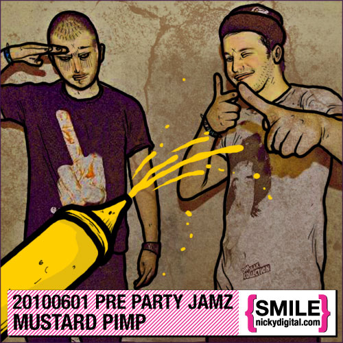 Mustard Pimp Pre Party Jamz Mix Tape - Illustration by Michael Shantz