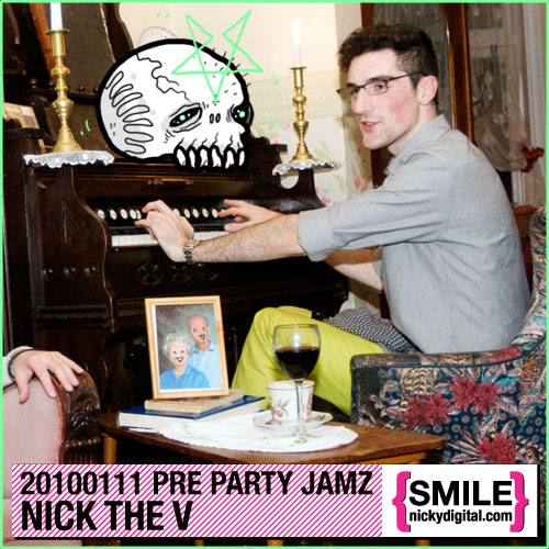 Nick the V (Mad Decent Records) Pre Party Jamz Mix Tape - Illustration by Michael Shantz