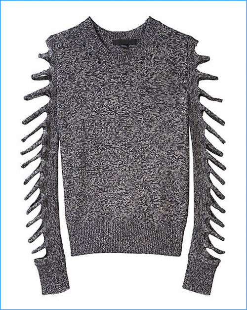 Alexander Wang Marled Slit Sleeve Pullover