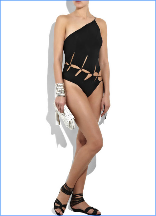 Emilio Pucci Asymmetric cutout swimsuit