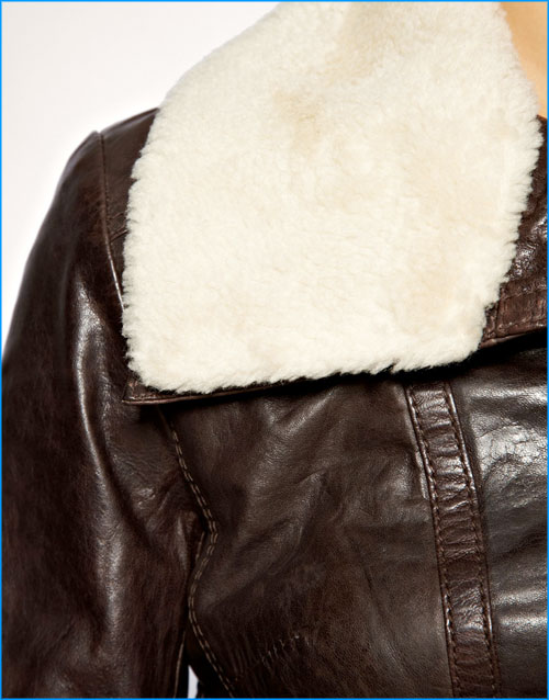 Oasis Shearling Aviator Leather Jacket