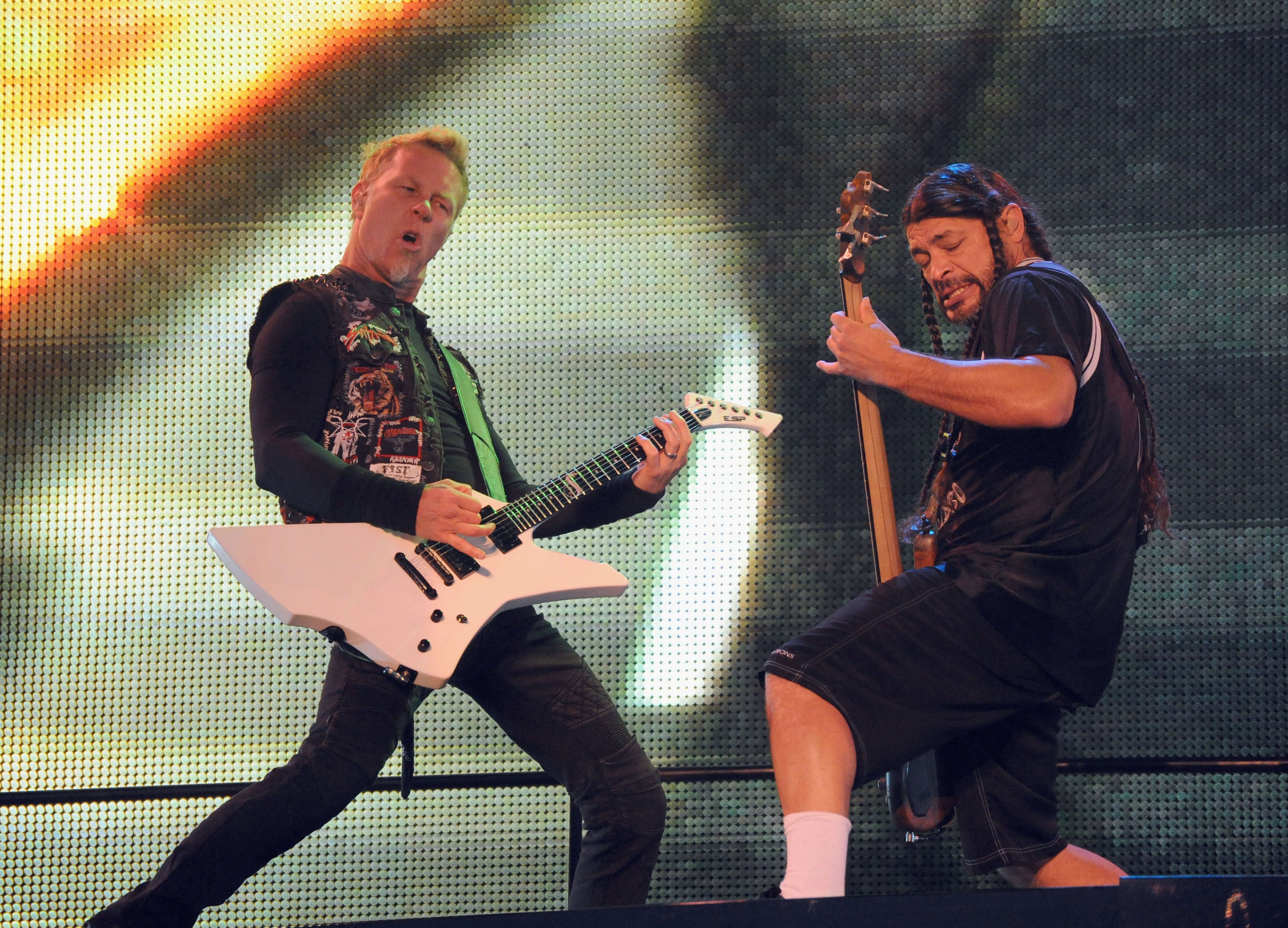 James Hetfield and Robert Trujillo of Metallica