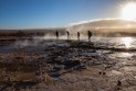 Members of Vacationer & Blouse enjoy the Geysir Spray