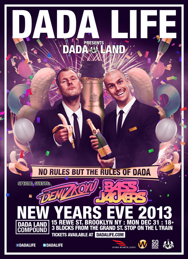 GIVEAWAY: Win VIP tickets to celebrate NYE 2013 with Dada Life!