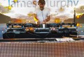 James Murphy of LCD Soundsystem spinning on the S.S. Coachella