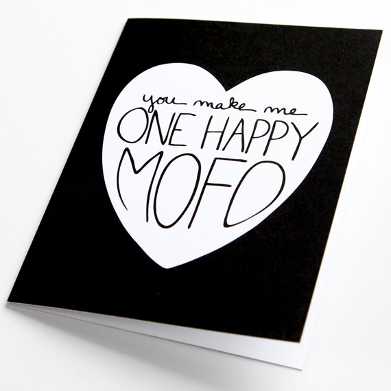 happy mofo valentines day card