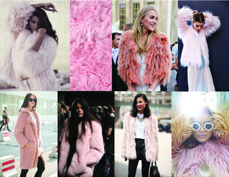 pink faux fur trend