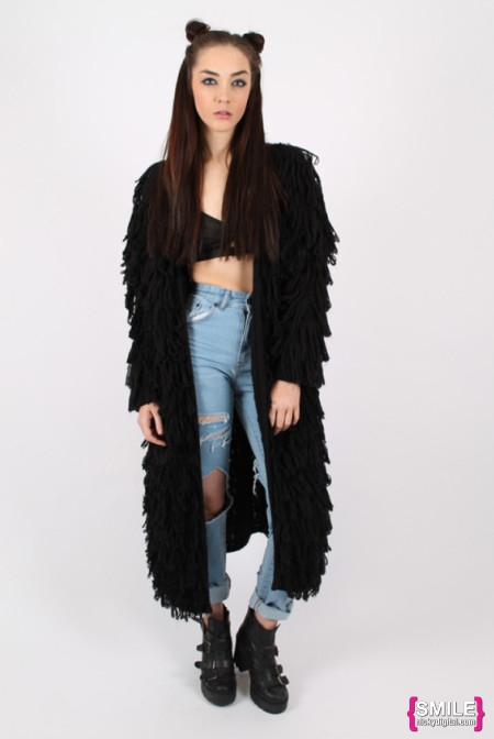 Shag Knit Duster Cardigan By The Ragged Priest