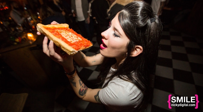 East Side Social Club Pizza Party at Blind Barber East Village on February 2, 2016
